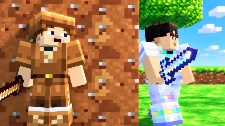 Leather-armored player next to a prism-armored player, +1 Upgrade Per Kill thumbnail